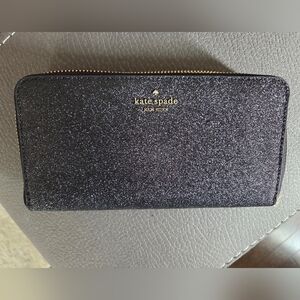Kate Spade Black Glitter Clutch